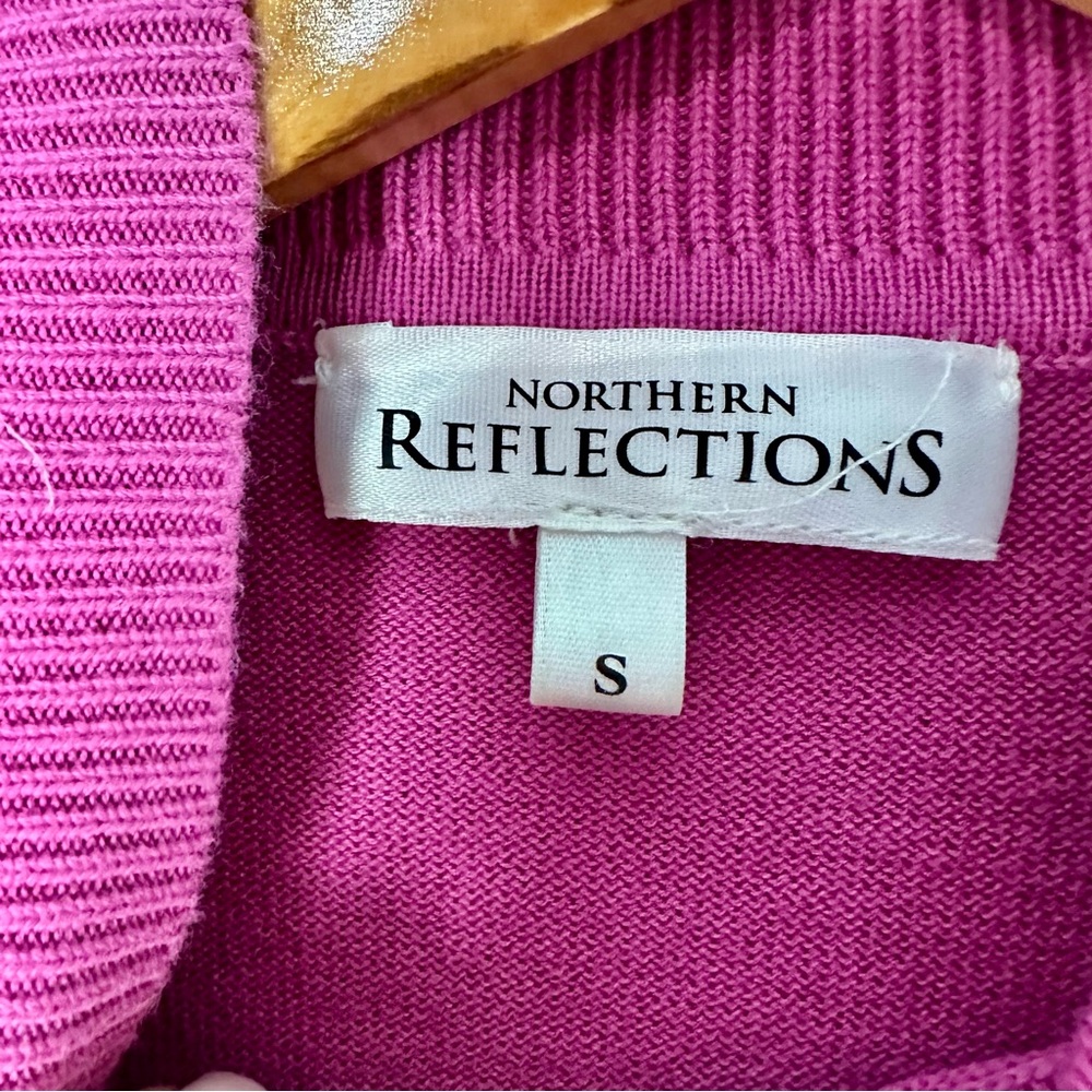 Northern Reflections Pink Turtleneck Sweater Small Cotton Knit #219 - Picture 3 of 4